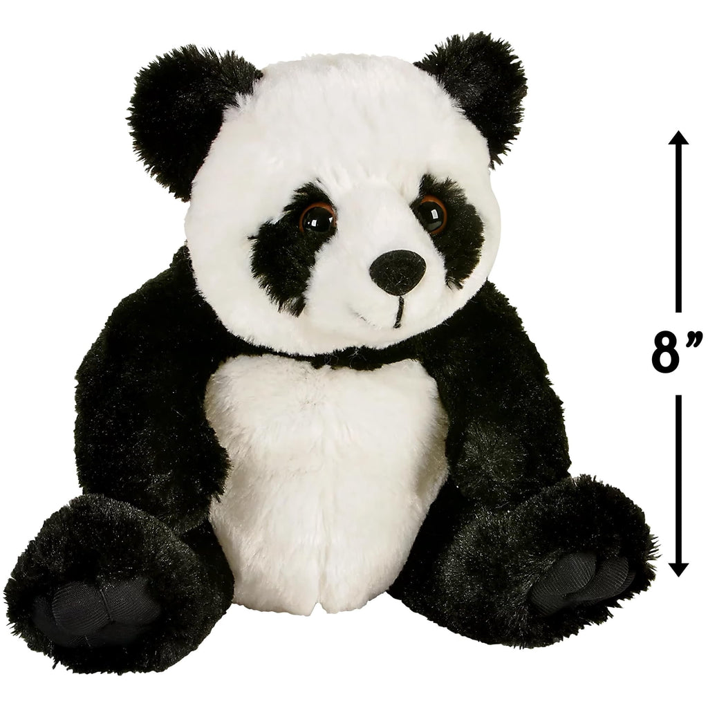Panda plush stuffed animal side view