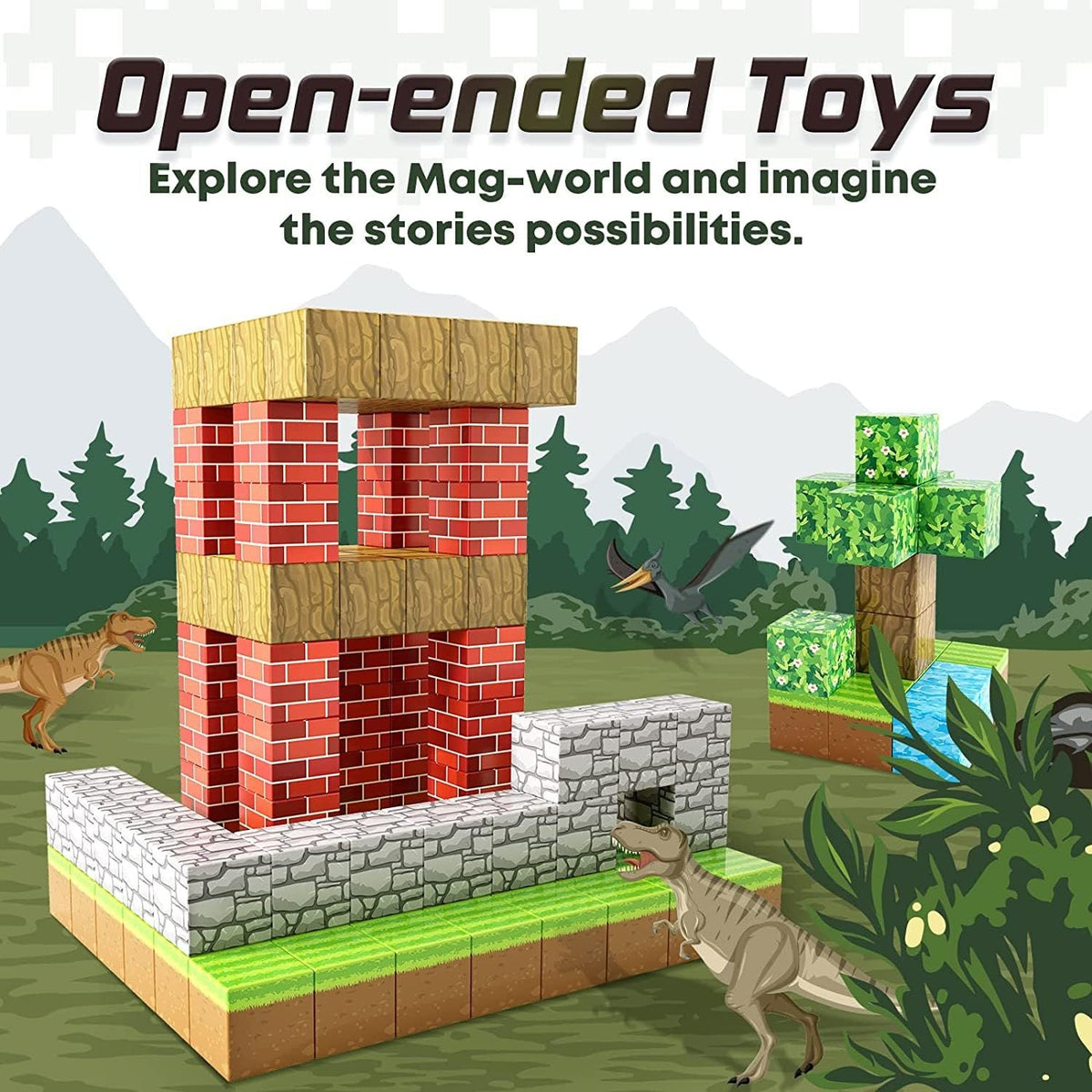Magnetic building blocks in use